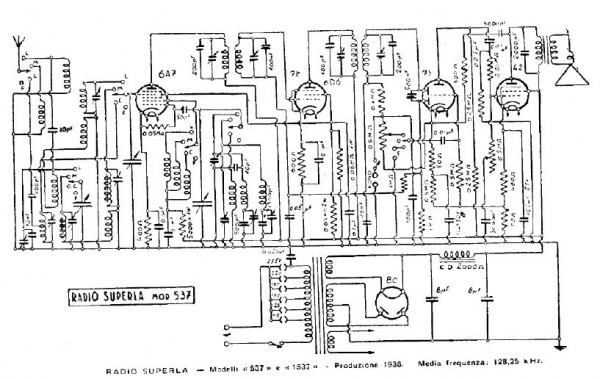 esquema La radio Superla 537