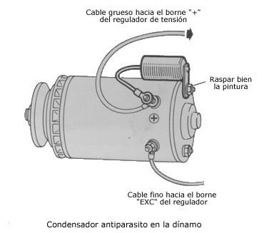 condensador antiparasitario dinamo coche